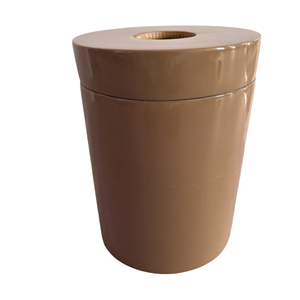 Natural Brown Spun Bamboo Waste <b>Bin</b> With <b>Lid</b>, Bamboo Trash Can Paper Waste Best Solution For Desktop Office From Vietnam - Product Image 5