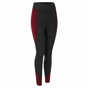 Leggings de yoga taille haute pleine longueur avec empiècements en mesh et surpiqûres contrastées, en Spandex et Nylon, USA - Product Image 3