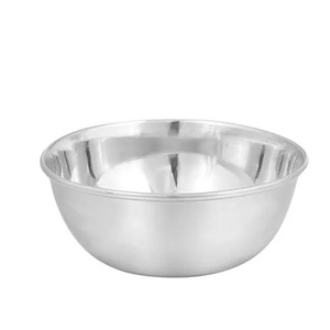 Bol en acier inoxydable poli, design minimaliste, passe au lave-vaisselle, pour servir les aliments, préparation culinaire, vaisselle de cuisine, bol à fruits - Product Image 1