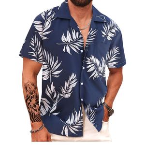เสื้อเชิ้ตฮาวายชาย แขนสั้น สำหรับฤดูร้อน ชายหาด ลายทรอปิคอล ติดกระดุม - Product Image 1