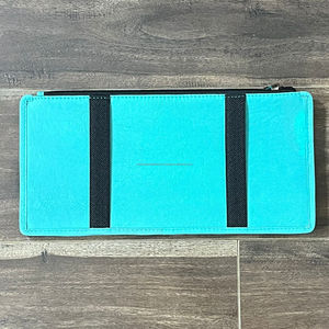 Organizador de coche de cuero genuino universal al por mayor, nuevo, con visera solar, soporte para gafas y bolsillo para tarjetas, de piel de vaca. - Product Image 5