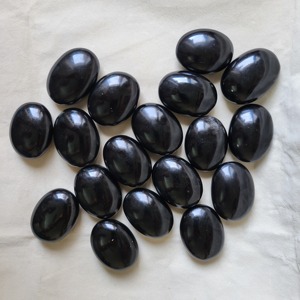 Pierres ovales d'obsidienne polie, gemmes noires naturelles, spécimens minéraux pour artisanat DIY et décoration Feng Shui – Meilleures ventes, qualité supérieure - Product Image 5