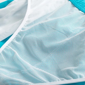 Shorts de bain vert uni pour homme Crown Gate International, taille mi-haute avec cordon de serrage, respirant, séchage rapide, décontracté, coupe classique, idéal pour l'été - Product Image 4