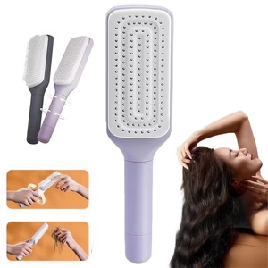 <b>Dropshipping</b> Products 2026 Automatic Cleaning Rotating Lifting Massage Comb Self Cleaning Hairbrush <b>Dropshipping</b> Agent - Product Image 2