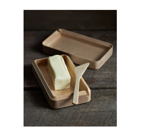 Boîte à beurre en bois rectangulaire, conteneur de rangement, plateau en bois pour beurre, couleur unie, cadeaux d'affaires - Product Image 5