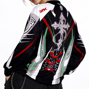 Maillot de football américain tendance en gros OEM, 230 GSM, manches longues, graphisme personnalisé, streetwear, fabrication en vrac OEM ODM - Product Image 5