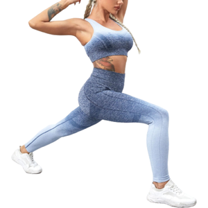 Ensemble de yoga pour femme, très populaire, léger, coupe décontractée, sans coutures, couleur unie, matière douce de qualité supérieure, séchage rapide, respirant. - Product Image 5