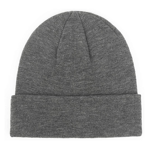 Unisex Solid Color Knit Beanie Hat 100% Acrylic Cuffed <b>Winter</b> <b>Cap</b> Casual Style for Adults Gray Pom Pom - Product Image 6