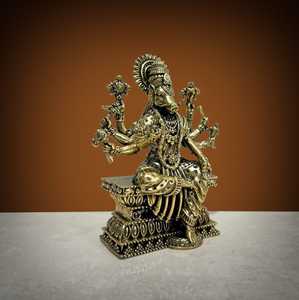 Statue artisanale en laiton de la déesse Varahi, idole hindoue, décoration religieuse pour la maison et le temple - Product Image 1