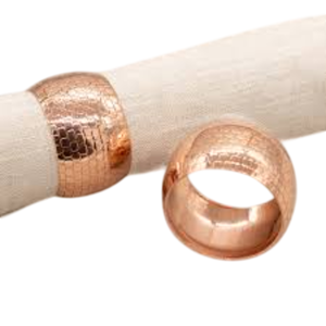 Wholesale <b>Copper</b> Hammered Metal Napkin Rings Drum-Shaped <b>Table</b> Napkin Holders For Wedding Party Hotel Restaurant <b>Table</b> Settings - Product Image 1