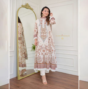 Nouveau Designer Ethnic Wear Party Wear Fancy Digital Print Top Dupatta Set Salwar Kameez Kurti Pant Set Prix de gros Natural - Product Image 1