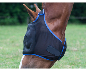 Protection oculaire anti-mouches pour chevaux, construction en maille fine avec tissu respirant, ajustement confortable et réglable pour les chevaux lors des exercices en extérieur - Product Image 3