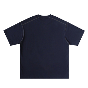 Custom Fashion Men's 240GSM Heavyweight 100%Cotton High Quality Vintage Breathable Quick-dry Solid Blank Short Sleeve <b>T</b>-shirt - Product Image 2