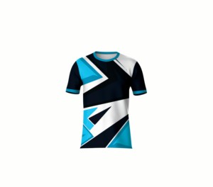 Camiseta Deportiva Sublimada Personalizada de Manga Corta, 100% Poliéster, Cuello Redondo, Ropa de Equipo - Product Image 1