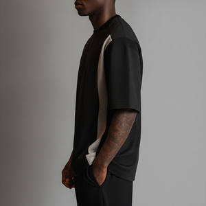 T-shirt pour homme de qualité supérieure, 100% coton, col rond, manches courtes, style hip-hop, coupe ample, respirant, impression sérigraphique écologique - Product Image 6