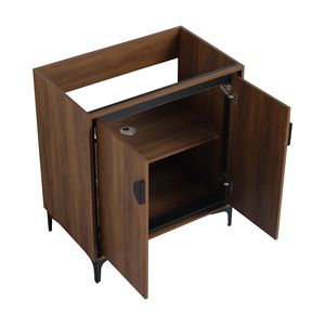 Mobile bagno freestanding da 30 pollici con 2 ante e struttura in legno ingegnerizzato (solo mobile) - Product Image 2