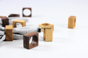 Designer Classic <b>Wooden</b> <b>Napkin</b> <b>Ring</b> Handmade Eco-Friendly & Durable 2.5cm Round Dining Table Decor Wedding Accessories Tradebyd - Product Image 4