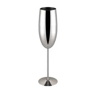 Satin Finish Stainless Steel Wine <b>Glass</b> Gold Silver Copper Metal <b>Goblet</b> Stemmed Cocktail Chalice Outdoor Party Drinkware Bulk - Product Image 6