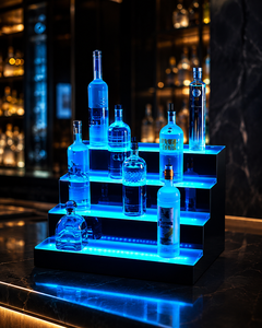 Custom for Modern Glossy Acrylic LED Retail Display <b>Stand</b> for Beer Wine-Pre-Assembled <b>Corner</b> Countertop Table Display - Product Image 3