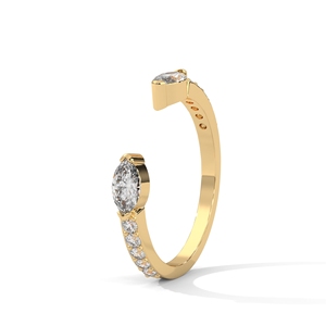 Anillo de Oro Premium con Diamantes Creados en Laboratorio, Diseño Elegante para Regalo de Aniversario y Uso Diario - Product Image 2