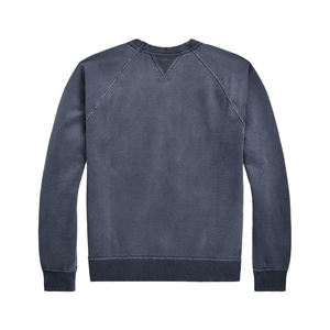 Solid Color Knitted Pullover Sweatshirt <b>Long</b> Sleeve Crew Neck Autumn Wear <b>Men</b> Sweatshirt Distressed Retro Style - Product Image 4