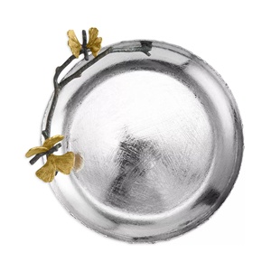 Cuenco decorativo de frutas de diseño elegante con ramas metálicas creativas en el borde, utensilios de cocina de acero puro Premium - Product Image 3