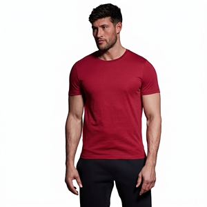 <b>Mens</b> Regular Fit <b>White</b> O-neck <b>Short</b> <b>Sleeve</b> Cotton T-<b>shirt</b> Solid Casual Knitted Anti-wrinkle <b>Men</b> T-<b>shirt</b> - Product Image 3