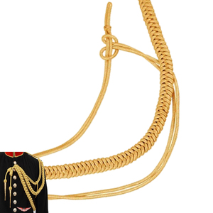 Gold <b>Braided</b> Metallic <b>Cord</b> Bullion Wire Aiguillette for Uniform Garment - Product Image 2