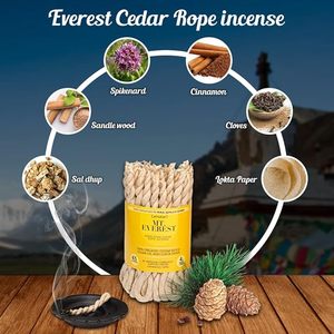 Incienso en Cuerda de Cedro Natural del Himalaya de Alta Calidad Hecho a Mano en Nepal, Ecológico y Duradero, 4 Pulgadas de Largo, Paquete de 45 Cuerdas para un Hogar Natural - Product Image 5