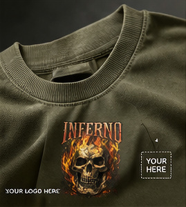 Camisetas de Franela de Alta Calidad para Hombre, Estilo Casual, con Estampado Gráfico, Oversize, Personalizadas, 100% Algodón, Impresión DTG, Manga Corta, Tejido Grueso - Product Image 4