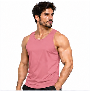 <b>Mens</b> Plus Size Tank Top Breathable Summer Sleeveless <b>Vest</b> Comfortable Cotton Bamboo Fiber Fitness <b>Gym</b> Sportswear Custom Logo - Product Image 3