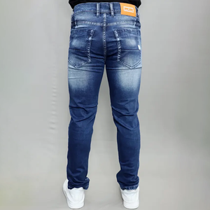 Jeans Gex pour hommes, taille mi-haute, extensibles, bleu marine, qualité supérieure, best-seller - Product Image 2