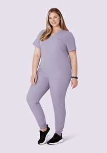 Bata de laboratorio unisex de punto sin costuras de algodón y poliéster blanco de alta calidad Sike Custom para detección de agujas, uniformes de hospital para médicos - Product Image 5