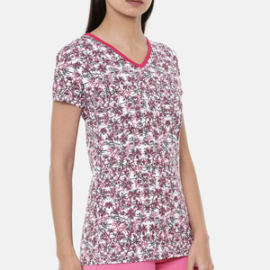 Camisetas Casuales de Manga Corta para Mujer, Cuello en V, 100% Algodón, Ecológicas, Antiarrugas, de Secado Rápido, Teñidas, Personalizadas - Product Image 5