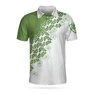 Chemise polo pour homme respirante à sublimation imprimée avec logo personnalisé, séchage rapide, 100% polyester - Product Image 1