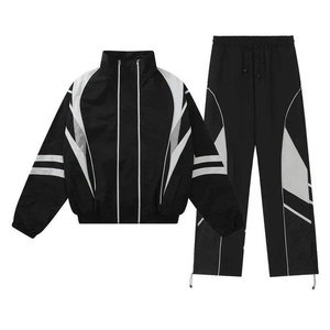 Winter Windbreaker Solid Customizable Track Suits Breathable Plus Size Two Piece Sets Men Women Casual Streetwear Sportswear - Product Image 2