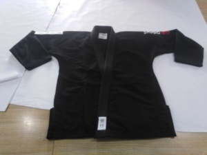 ชุดยิวยิตสู BJJ สีดำ ผ้าฝ้าย ทรงปกติ สำหรับผู้ใหญ่และเด็ก ยูนิเซ็กซ์ น้ำหนัก 350 450 GSM ไซส์เด็ก M0 M3 ผู้ใหญ่ A1 A6 ชุดฝึกศิลปะการต่อสู้ - Product Image 1