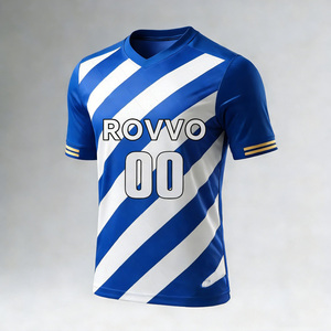 เสื้อฟุตบอลแบบกำหนดเอง ชุดทีมฟุตบอลแบบซับลิเมชั่น แห้งเร็ว รับผลิตแบบ OEM ODM ขายส่ง - Product Image 3