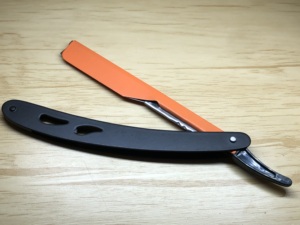 มีดโกนหนวดตรงสแตนเลสอย่างดีเคลือบโลโก้ร้านตัดผมมืออาชีพ พร้อมใบมีดแบบโชว์ - Product Image 4