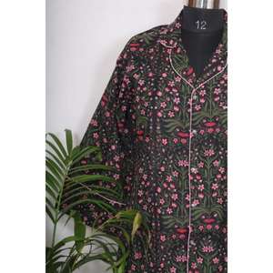 Vestido de Algodón Indio para Mujer, Blusas, Camisa de Algodón Estampada Hecha a Mano, Camisa Bohemia de Algodón Estampada, Ropa de Talla Grande para Mujer - Product Image 2