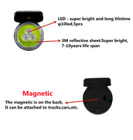 Lampe torche solaire haute visibilité 5 LED avec support magnétique diamanté - Portée visuelle de 800 m, IP66, contrôle automatique de la lumière, durée de vie de plus de 5 ans