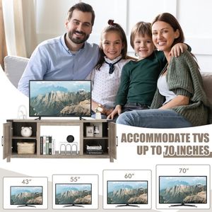 Mobile Porta TV con Caminetto Elettrico e Armadietti Portaoggetti, Adatto per TV fino a 70 Pollici - Product Image 5