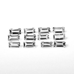 Cuarzo Natural Transparente de 3x6 mm, Corte Baguette, Facetado, Calibrado, Gema Suelta, Calidad AAA++, Certificado por Terceros, Joyería - Product Image 1