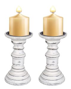 Handcrafted Wooden Candle Holder Set <b>Rustic</b> Pillar Candle Stand Farmhouse Home Decor <b>Table</b> Centerpiece - Product Image 4