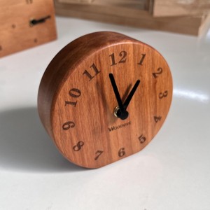 Horloge de bureau en bois, mouvement à quartz circulaire, affichage à aiguilles, silencieuse, sans tic-tac, design minimaliste - Product Image 2
