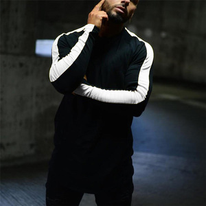 T-shirts décontractés pour hommes en sergé de coton respirant à col en V et manches courtes, impression de logo personnalisé, marque privée, vêtements d'extérieur, vente en gros, OEM - Product Image 2