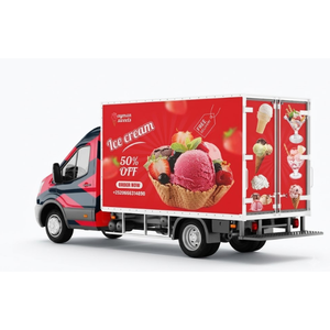 Grapheiques personnalisées imprimées en vinyle polymérique PVC pour enveloppement de carrosserie de food truck, résistantes aux UV, à changement de couleur, pour l'image de marque de la restauration - Product Image 3