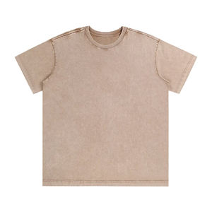 T-shirt délavé à l'acide de haute qualité, 100 % coton épais 270 g/m² pour homme, coupe oversize, effet délavé - Product Image 1