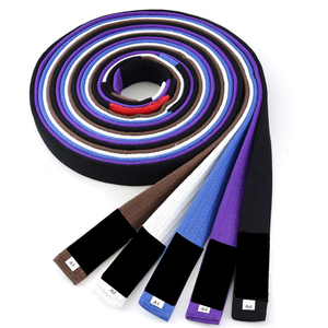Cinturón de Karate para Competición, 100% Algodón, Transpirable, Elástico, Negro, Rojo, Azul, Artes Marciales - Product Image 2