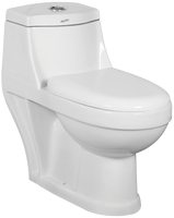 WC monobloc en céramique de qualité supérieure SANSO, à double chasse, réservoir encastré, à poser au sol, siphon en P, pour extérieur, salle de bain contemporaine